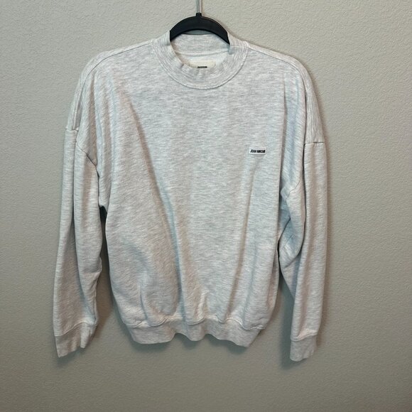 Joah Brown Classic Crew Pullover: Pearl Grey - One Size - Picture 3 of 6